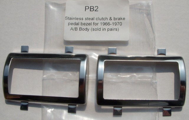 Brake Clutch Pedal Bezels 66-70 B / 66-72 A BODY