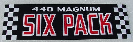 440 MAGNUM SIX PACK AC Decal 70 71 Coronet RT Supe