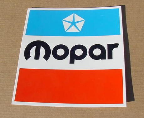 Mopar 6" Large Square Logo Decal NEW