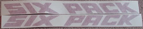 69 Super Bee Coronet R/T SIX PACK Hood Decals NEW