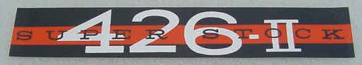 64 Plymouth SUPER STOCK 426 II V/C DECAL NEW